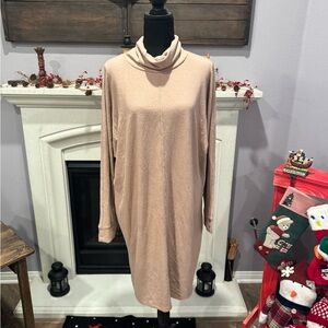 NEW Sonoma Beige Cowl Neck Sweater Dress Size 0X
